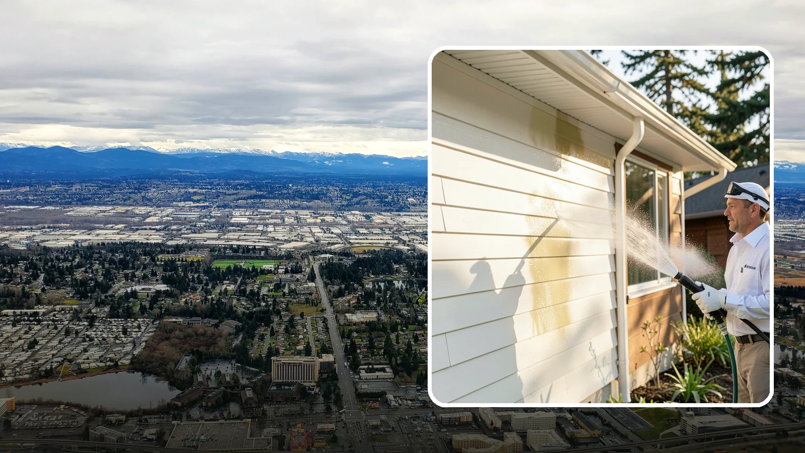 Exterior House Cleaning in SeaTac, King County, WA - Exterior house cleaning tackles the full outside of your home, from siding and soffits to trim and entry areas dulled by...