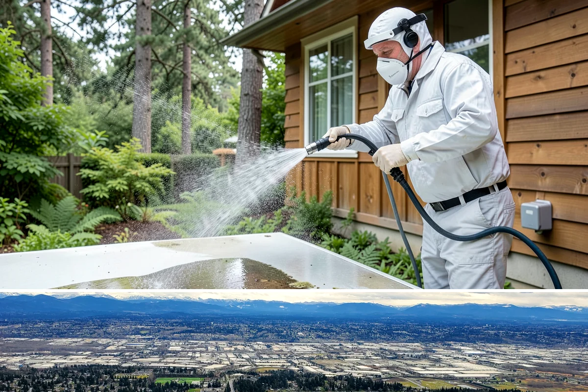 Exterior House Cleaning in SeaTac, King County, WA - Plan for the warmer months of late spring to early autumn when surfaces dry quickly between cleaning steps.