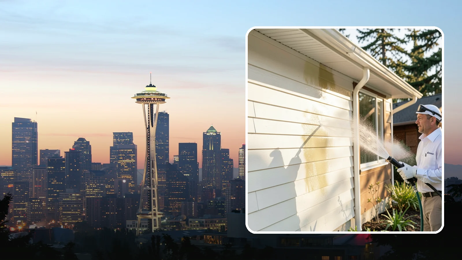 Exterior House Cleaning in Seattle, King County, WA - Exterior house cleaning tackles the full outside of your home, from siding and soffits to trim and entry areas dulled by...