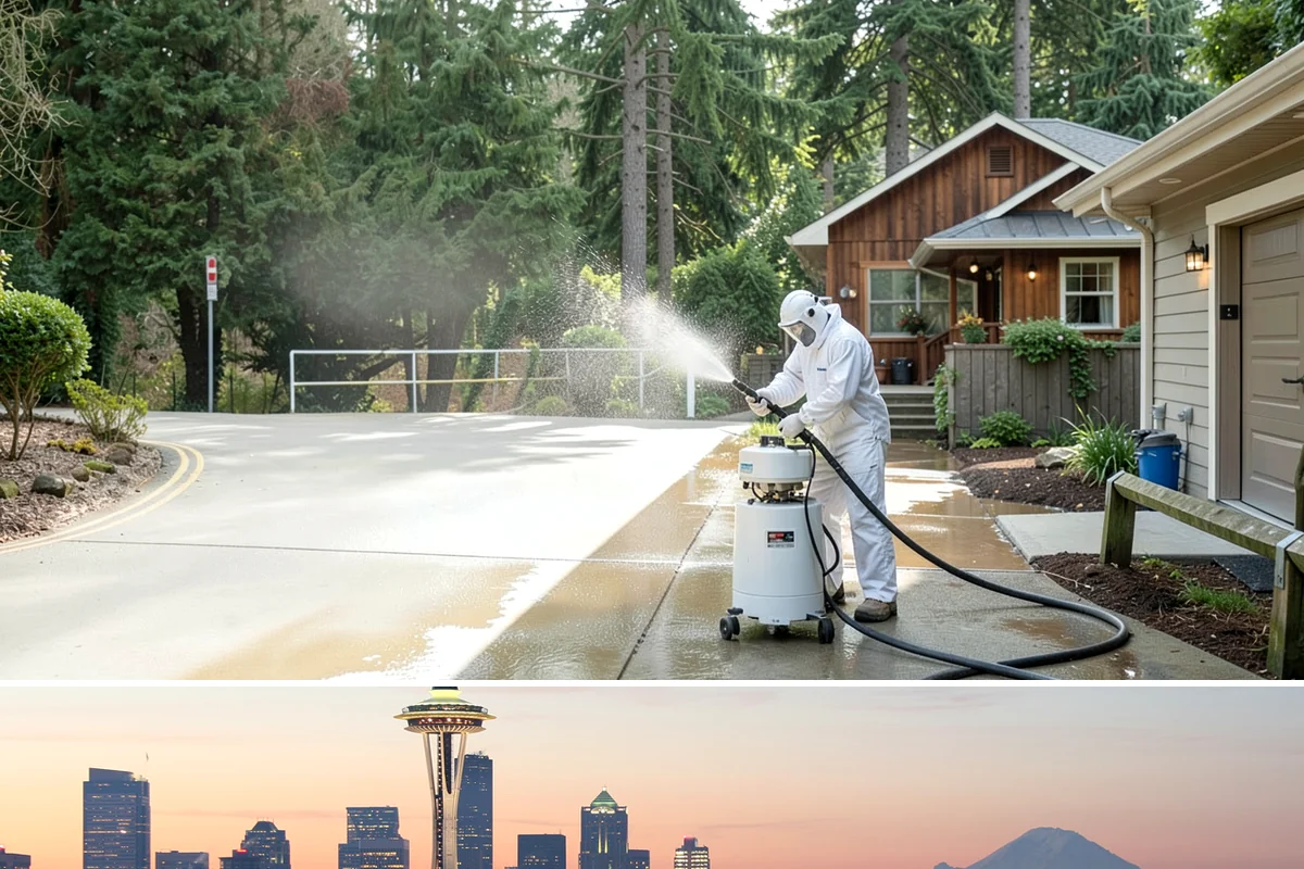 Exterior House Cleaning in Seattle, King County, WA - Plan for the warmer months of late spring to early autumn when surfaces dry quickly between cleaning steps.