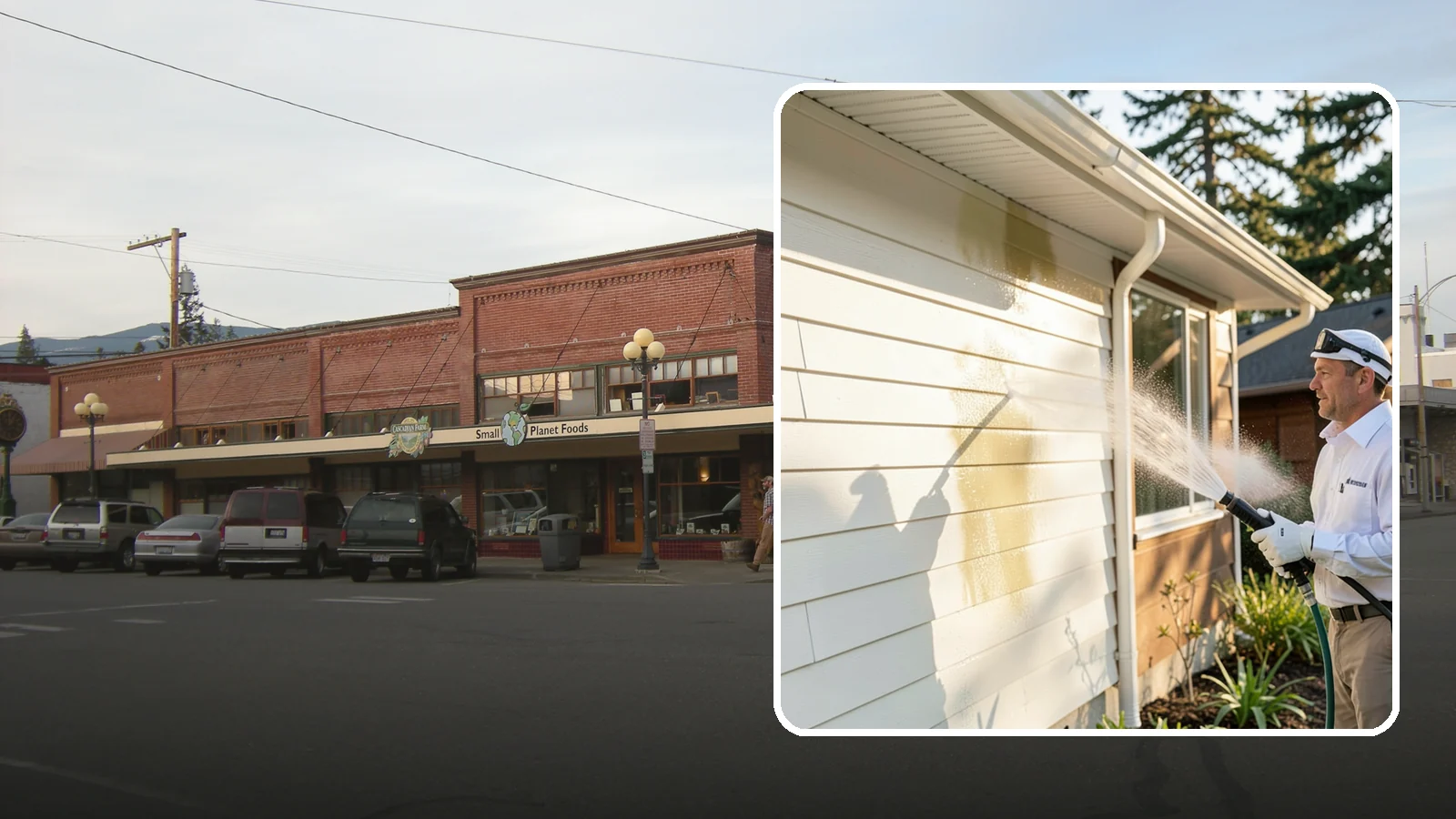 Exterior House Cleaning in Sedro-Woolley, Skagit County, WA - Exterior house cleaning tackles the full outside of your home, from siding and soffits to trim and entry areas dulled by...