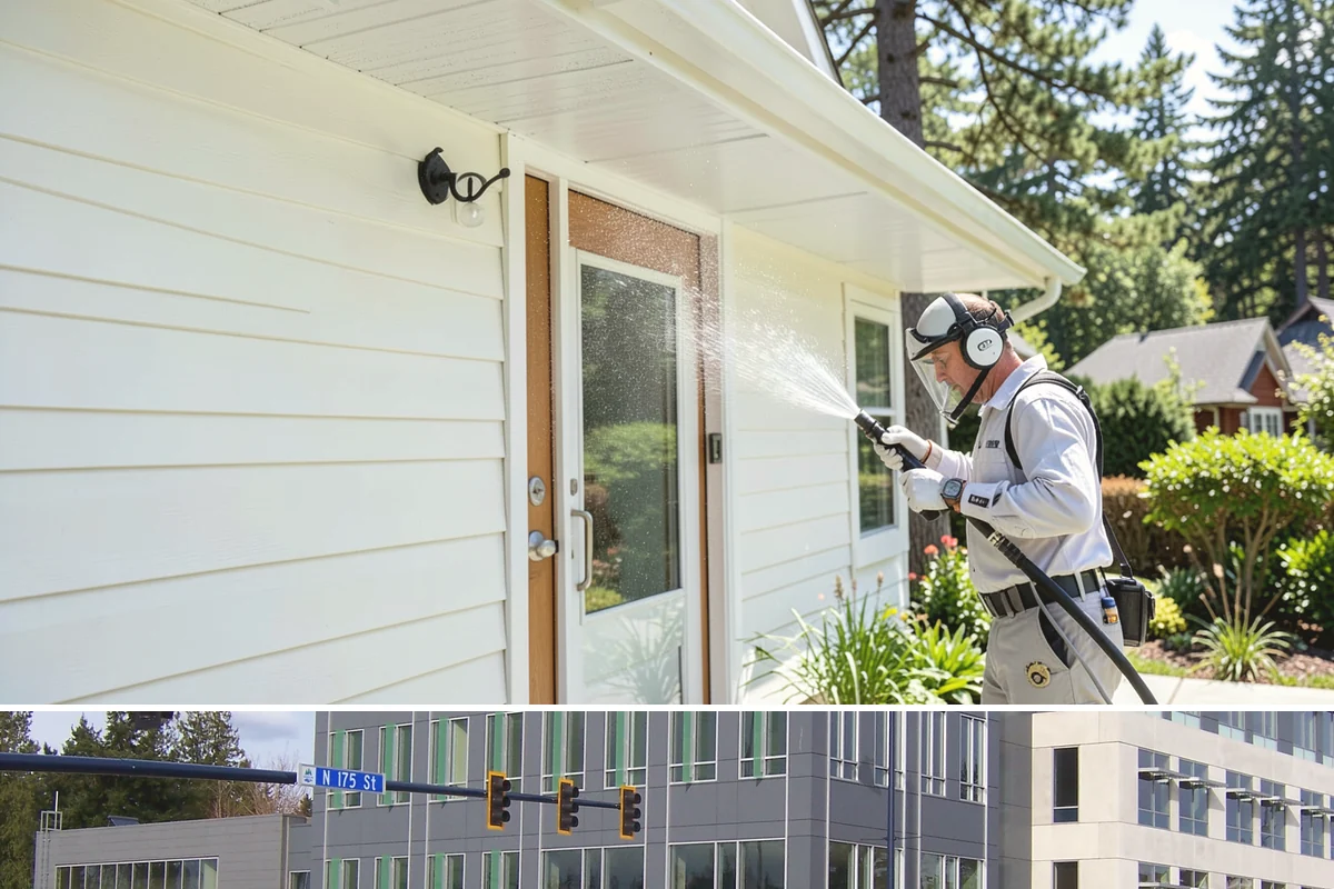 Exterior House Cleaning in Shoreline, King County, WA - Plan for the warmer months of late spring to early autumn when surfaces dry quickly between cleaning steps.