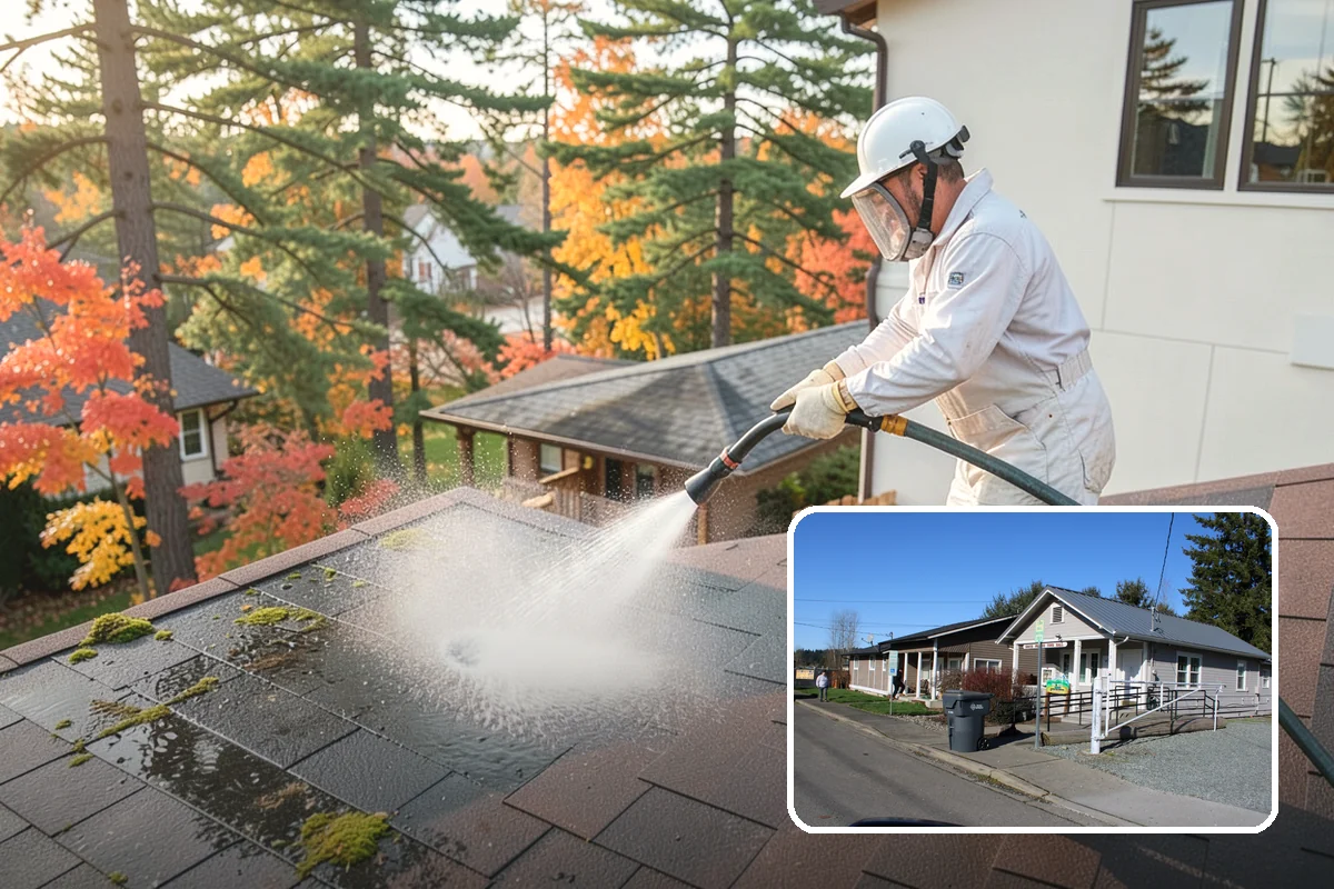 Exterior House Cleaning in South Prairie, Pierce County, WA - Covers the whole envelope, not just the obvious walls