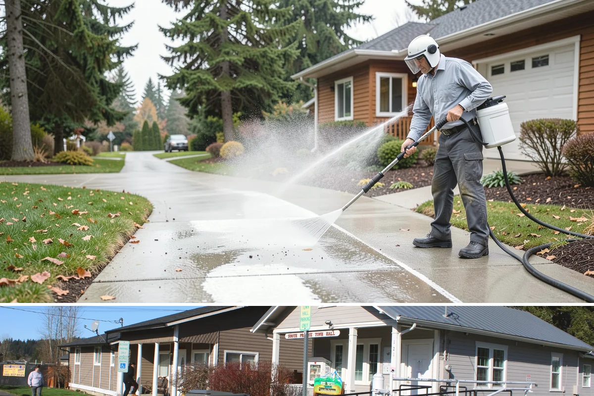 Exterior House Cleaning in South Prairie, Pierce County, WA - Plan for the warmer months of late spring to early autumn when surfaces dry quickly between cleaning steps.