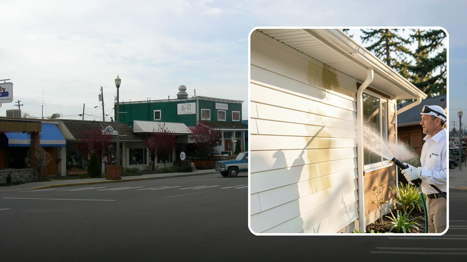 Exterior House Cleaning in Stanwood, Snohomish County, WA - Exterior house cleaning tackles the full outside of your home, from siding and soffits to trim and entry areas dulled by...