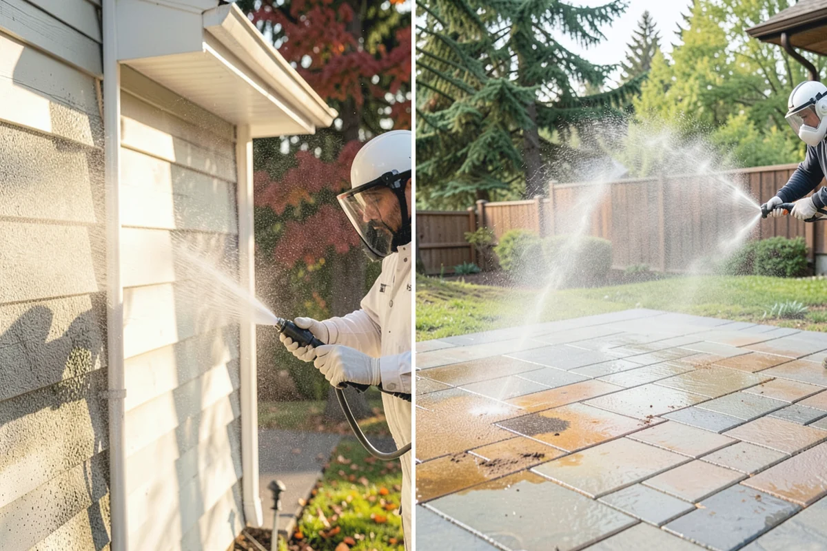 Exterior House Cleaning in Sumner, Pierce County, WA - Walk the perimeter and map every surface needing attention