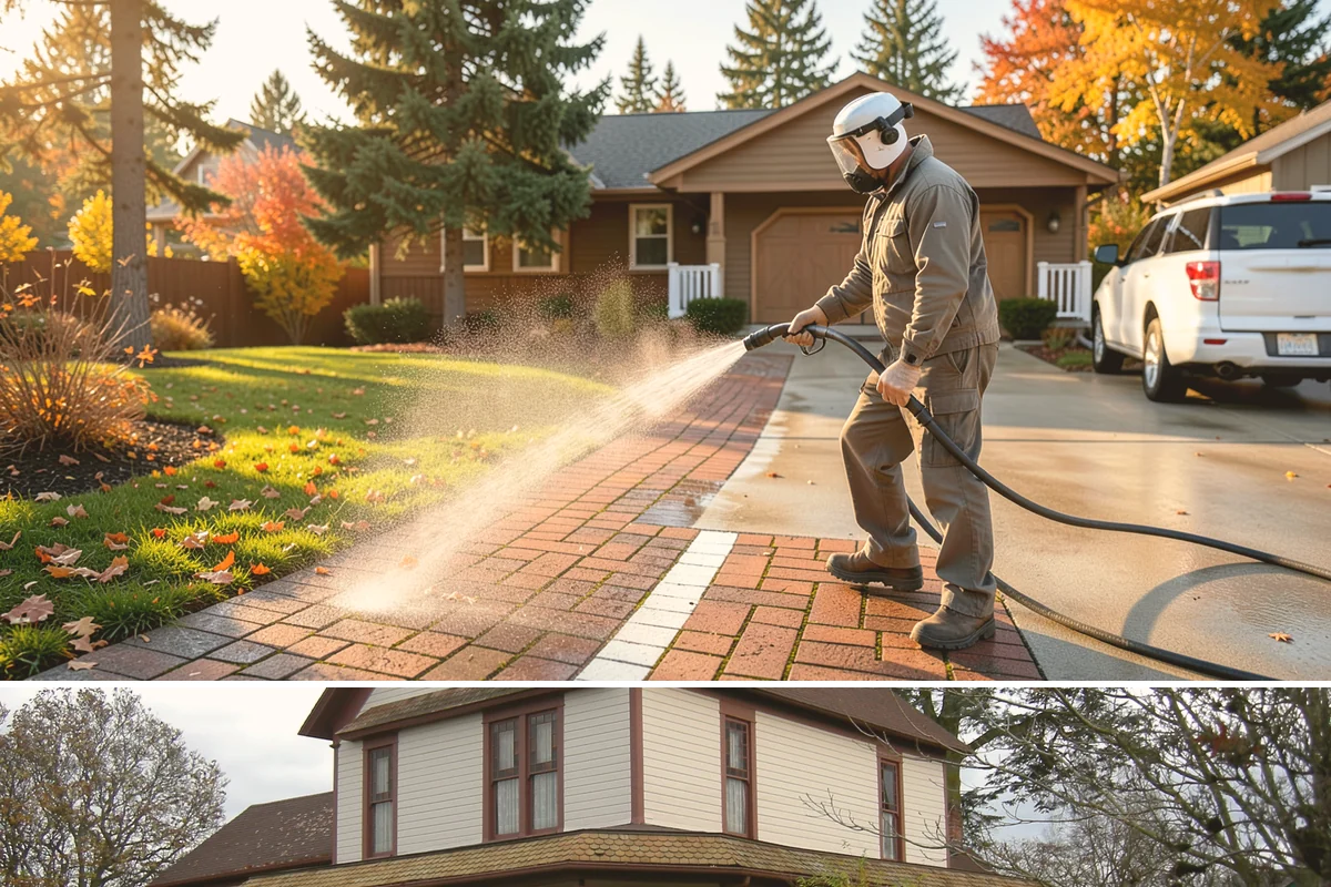 Exterior House Cleaning in Sumner, Pierce County, WA - Plan for the warmer months of late spring to early autumn when surfaces dry quickly between cleaning steps.