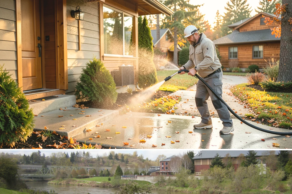 Exterior House Cleaning in Tukwila, King County, WA - Plan for the warmer months of late spring to early autumn when surfaces dry quickly between cleaning steps.