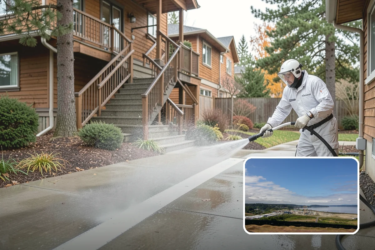 Exterior House Cleaning in University Place, Pierce County, WA - Covers the whole envelope, not just the obvious walls
