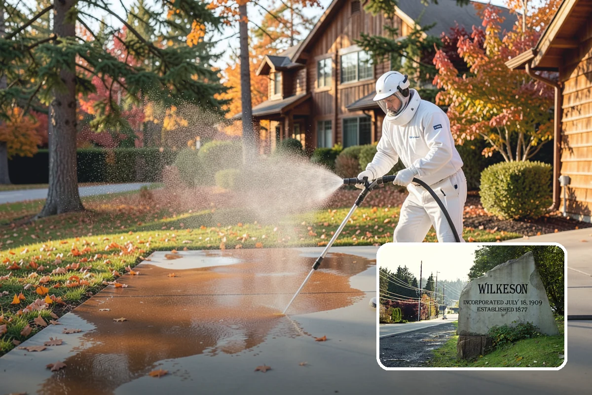 Exterior House Cleaning in Wilkeson, Pierce County, WA - Covers the whole envelope, not just the obvious walls