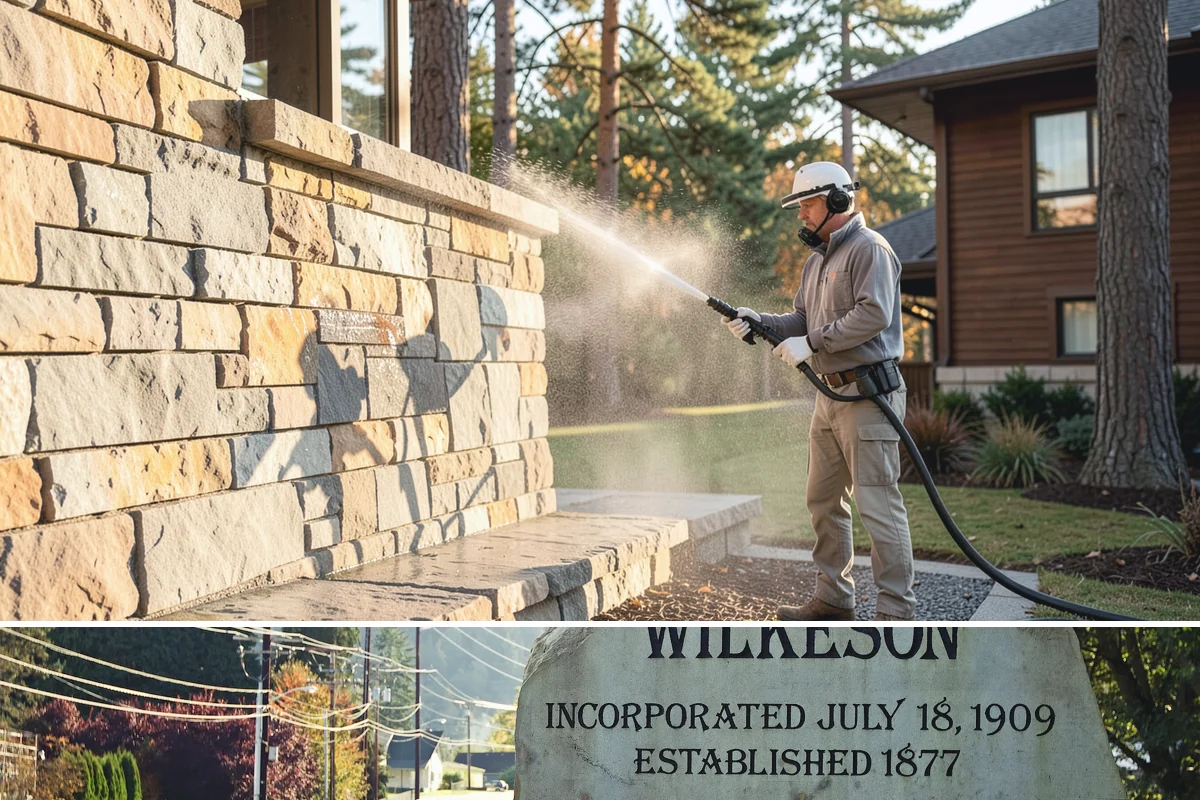 Exterior House Cleaning in Wilkeson, Pierce County, WA - Plan for the warmer months of late spring to early autumn when surfaces dry quickly between cleaning steps.