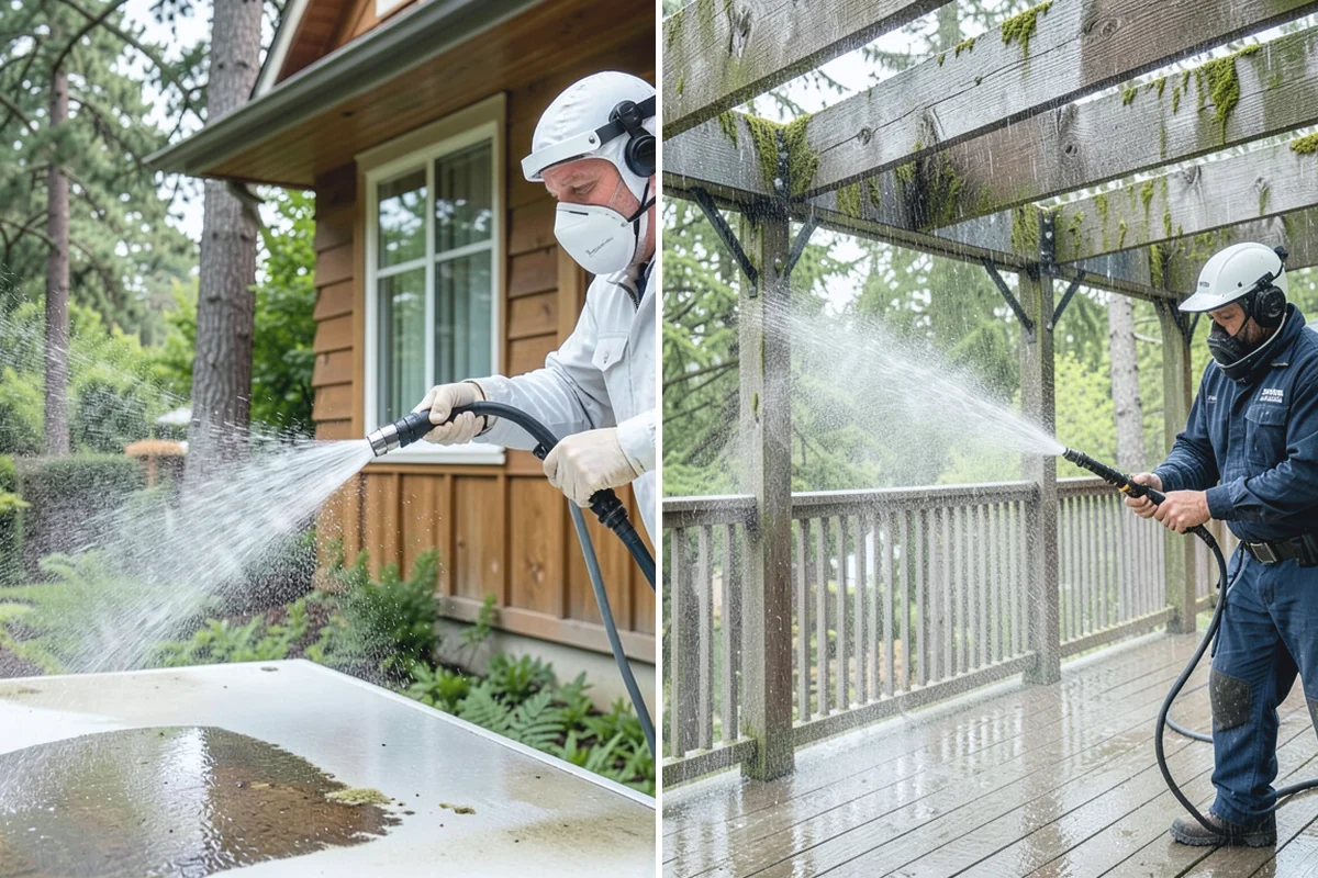 Exterior House Cleaning in Woodinville, King County, WA - Walk the perimeter and map every surface needing attention