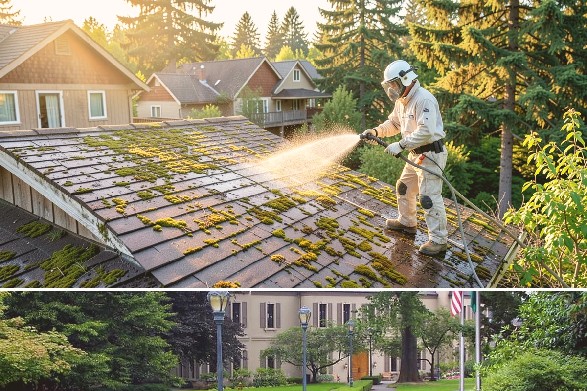 Exterior House Cleaning in Woodinville, King County, WA - Plan for the warmer months of late spring to early autumn when surfaces dry quickly between cleaning steps.