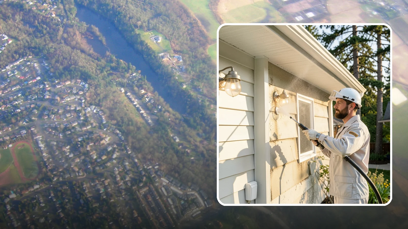 Exterior Light Fixture Cleaning in Algona, King County, WA - We hand clean porch and coach lights to clear cobwebs, insect debris, and oxidation from glass and metal fixtures.