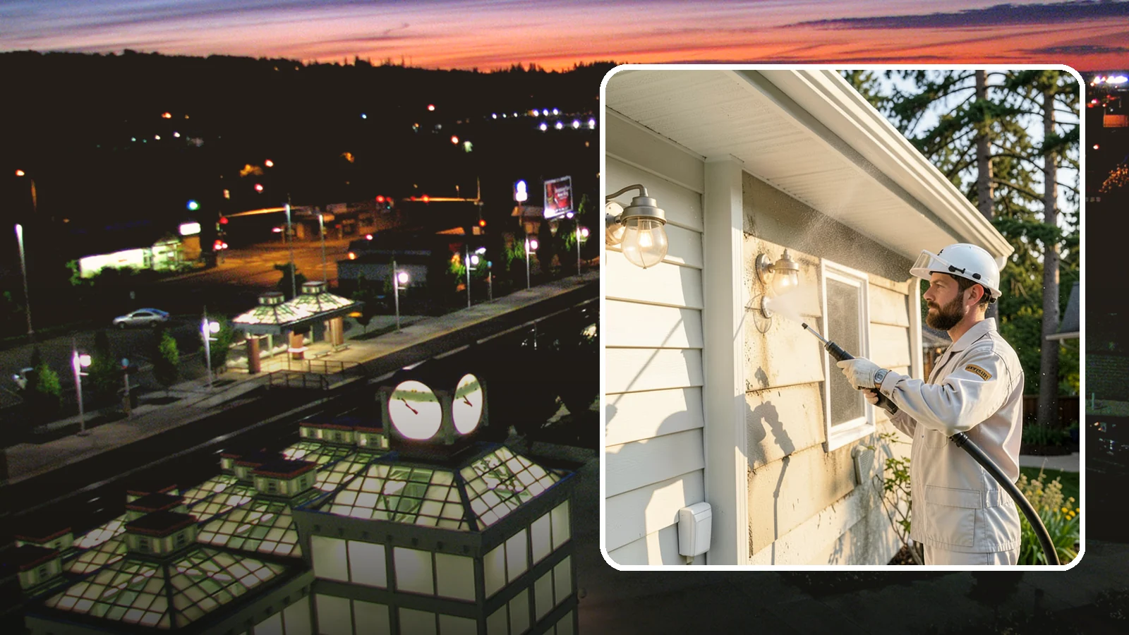 Exterior Light Fixture Cleaning in Auburn, King County, WA - We hand clean porch and coach lights to clear cobwebs, insect debris, and oxidation from glass and metal fixtures.