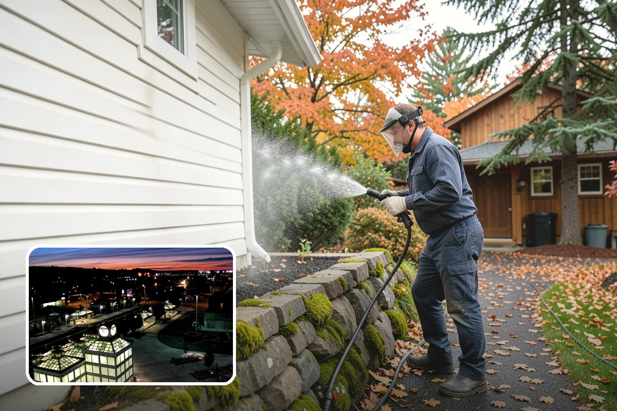 Exterior Light Fixture Cleaning in Auburn, King County, WA - Restores full brightness by clearing haze from glass panels