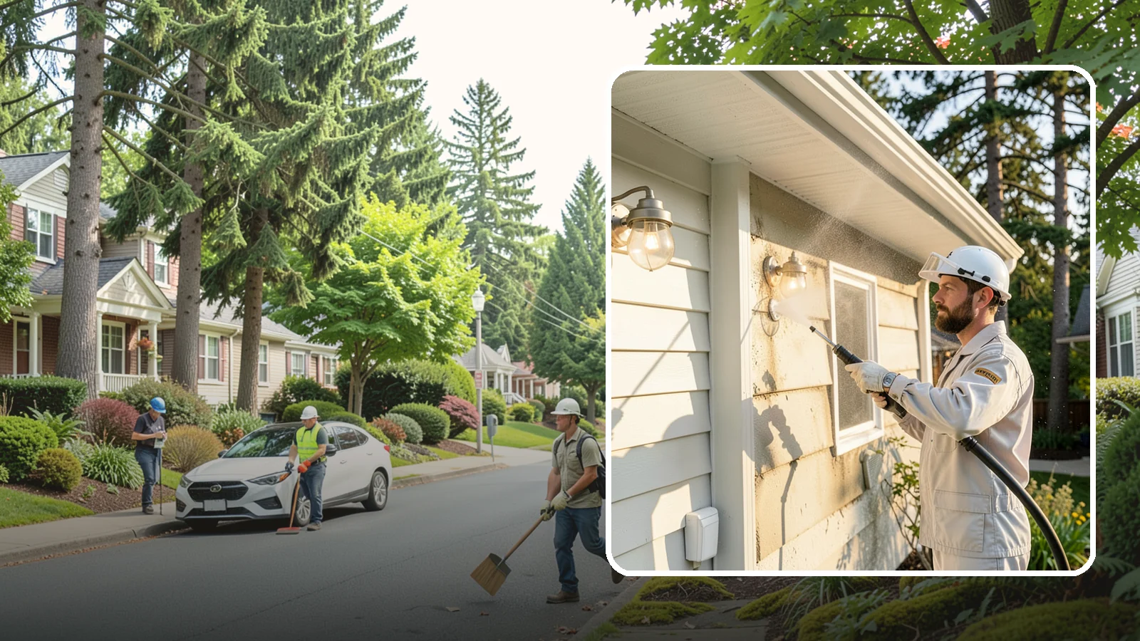 Exterior Light Fixture Cleaning in Beaux Arts Village, King County, WA - We hand clean porch and coach lights to clear cobwebs, insect debris, and oxidation from glass and metal fixtures.