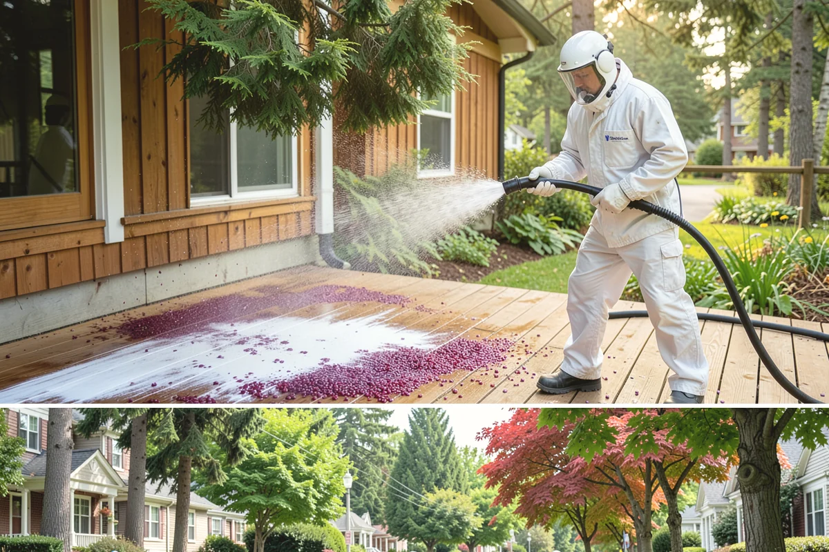 Exterior Light Fixture Cleaning in Beaux Arts Village, King County, WA - Late summer is a great time to clear the season's insect debris before shorter Northwest days rely on outdoor lighting.