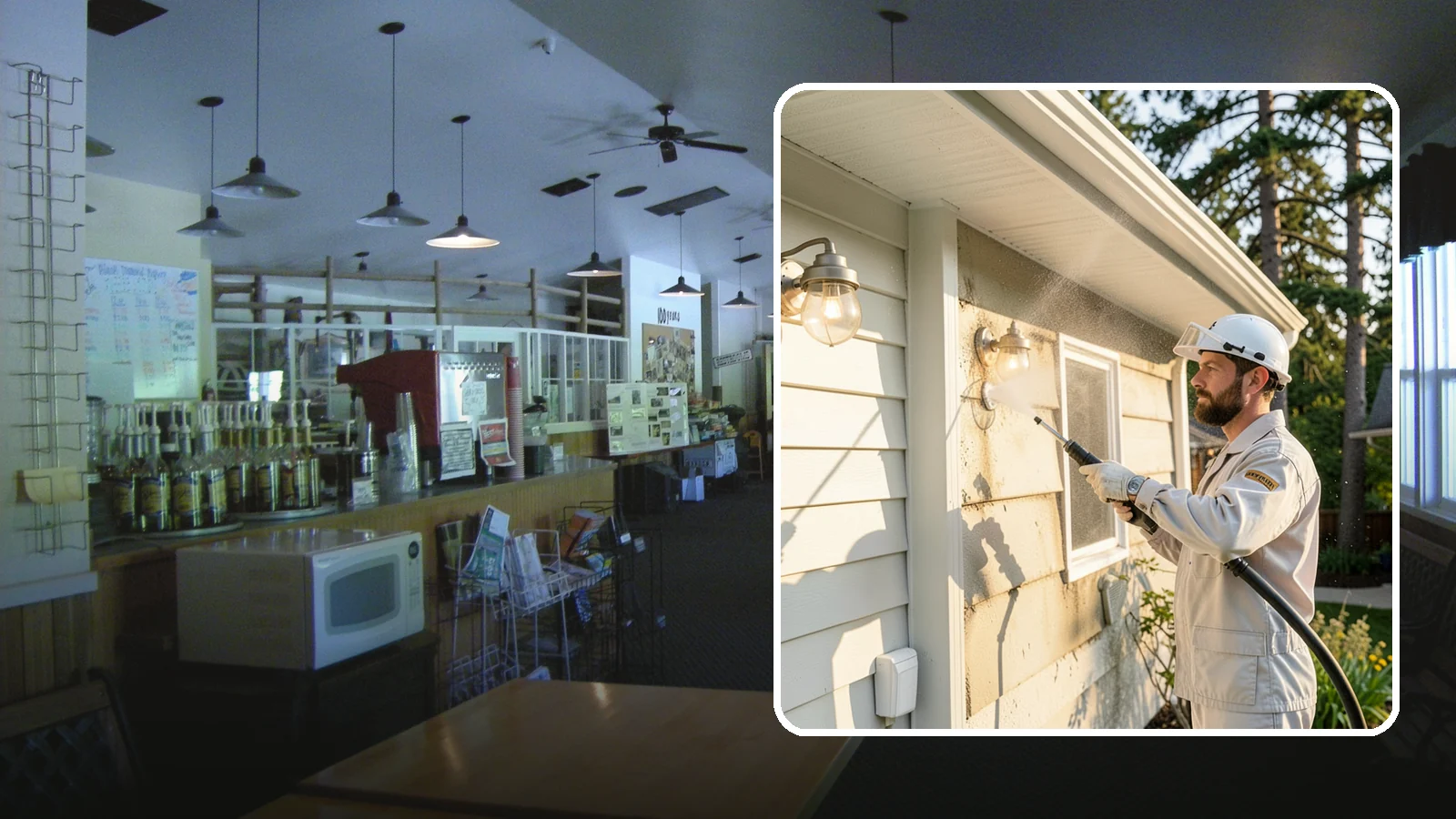 Exterior Light Fixture Cleaning in Black Diamond, King County, WA - We hand clean porch and coach lights to clear cobwebs, insect debris, and oxidation from glass and metal fixtures.