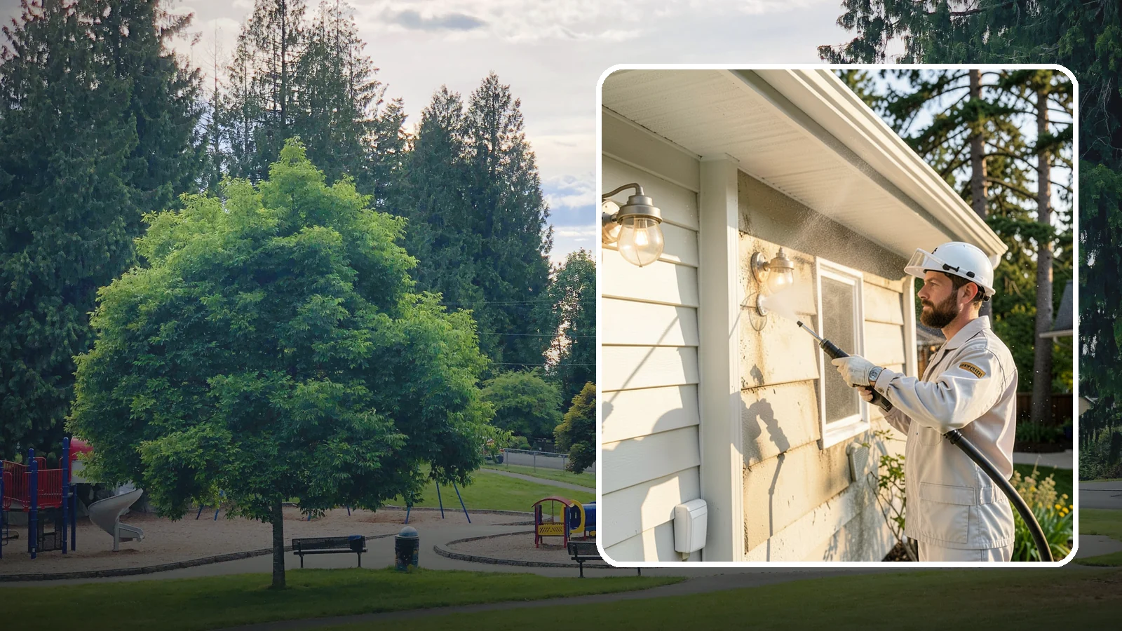 Exterior Light Fixture Cleaning in Bonney Lake, Pierce County, WA - We hand clean porch and coach lights to clear cobwebs, insect debris, and oxidation from glass and metal fixtures.