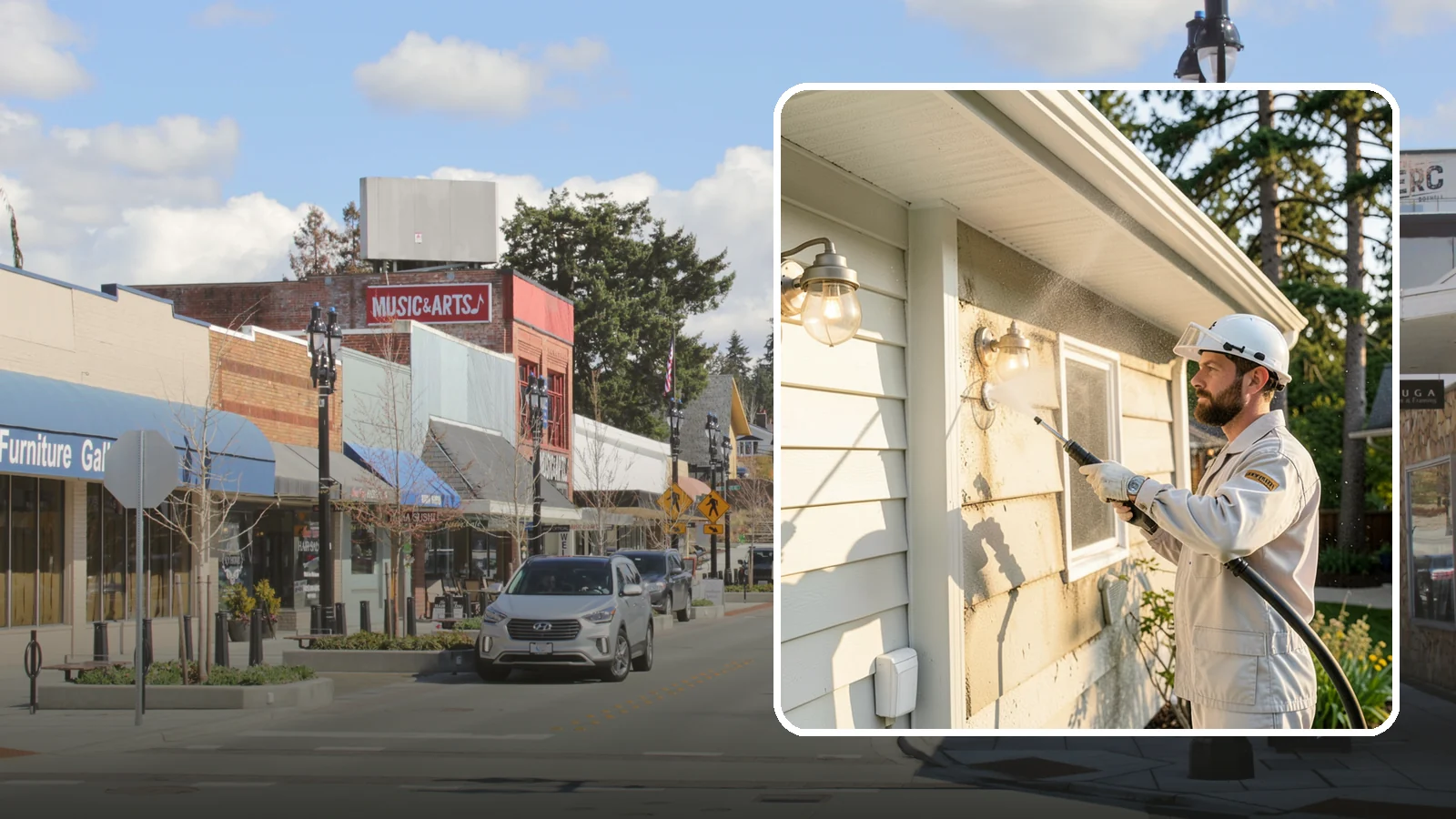 Exterior Light Fixture Cleaning in Bothell, King County, WA - We hand clean porch and coach lights to clear cobwebs, insect debris, and oxidation from glass and metal fixtures.