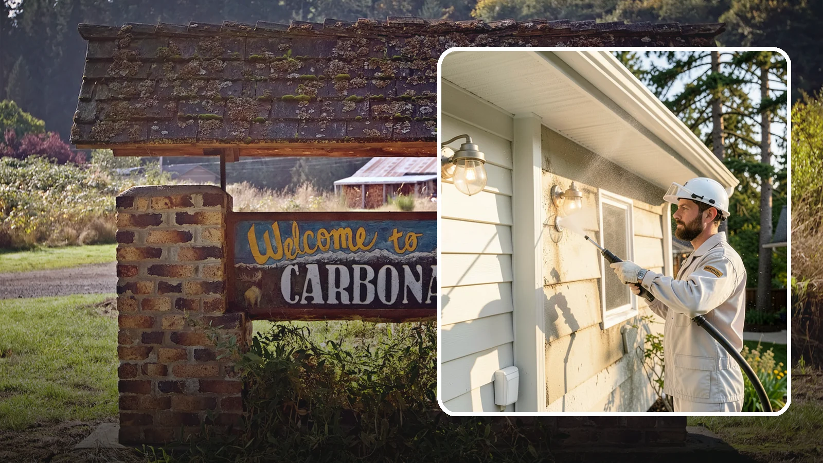 Exterior Light Fixture Cleaning in Carbonado, Pierce County, WA - We hand clean porch and coach lights to clear cobwebs, insect debris, and oxidation from glass and metal fixtures.