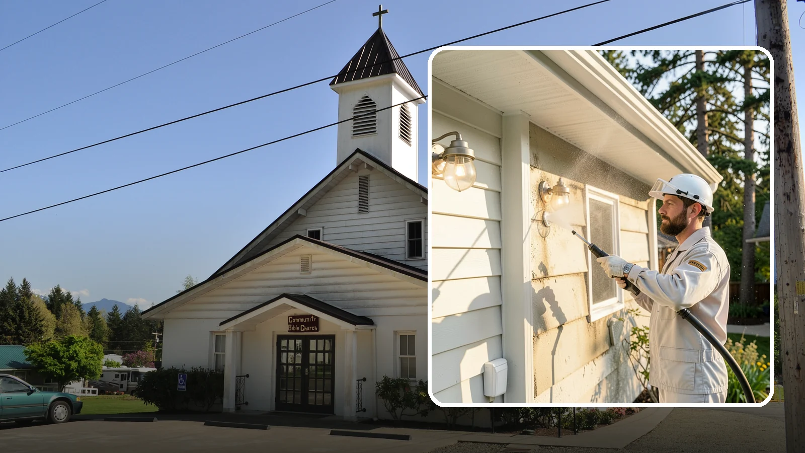 Exterior Light Fixture Cleaning in Concrete, Skagit County, WA - We hand clean porch and coach lights to clear cobwebs, insect debris, and oxidation from glass and metal fixtures.
