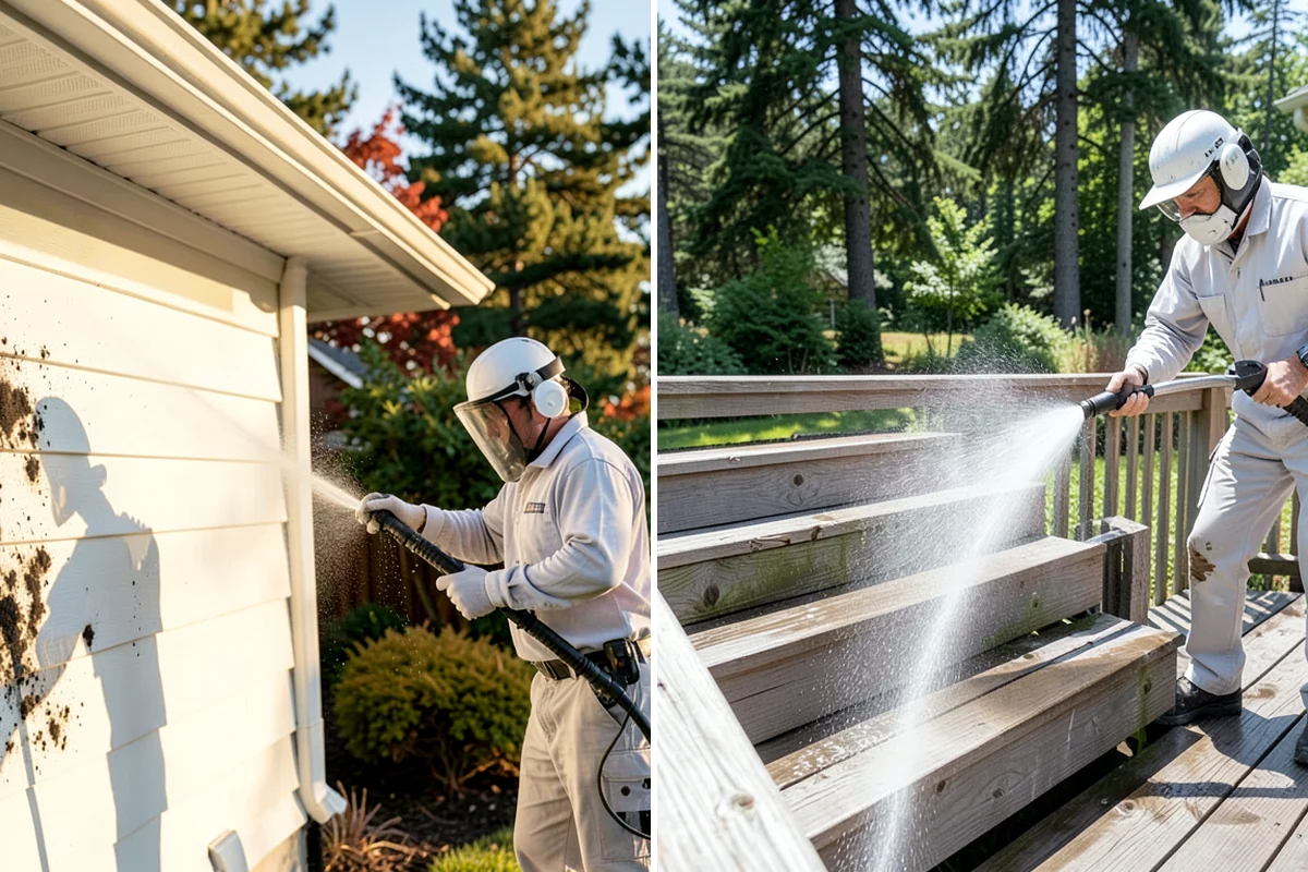 Exterior Light Fixture Cleaning in Concrete, Skagit County, WA - Power-off confirmation and gentle debris removal