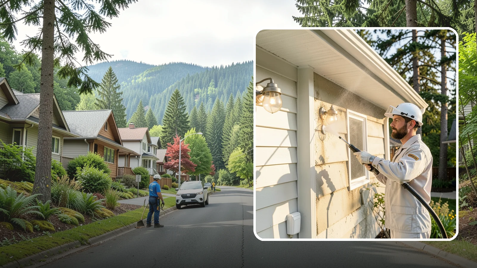 Exterior Light Fixture Cleaning in Darrington, Snohomish County, WA - We hand clean porch and coach lights to clear cobwebs, insect debris, and oxidation from glass and metal fixtures.