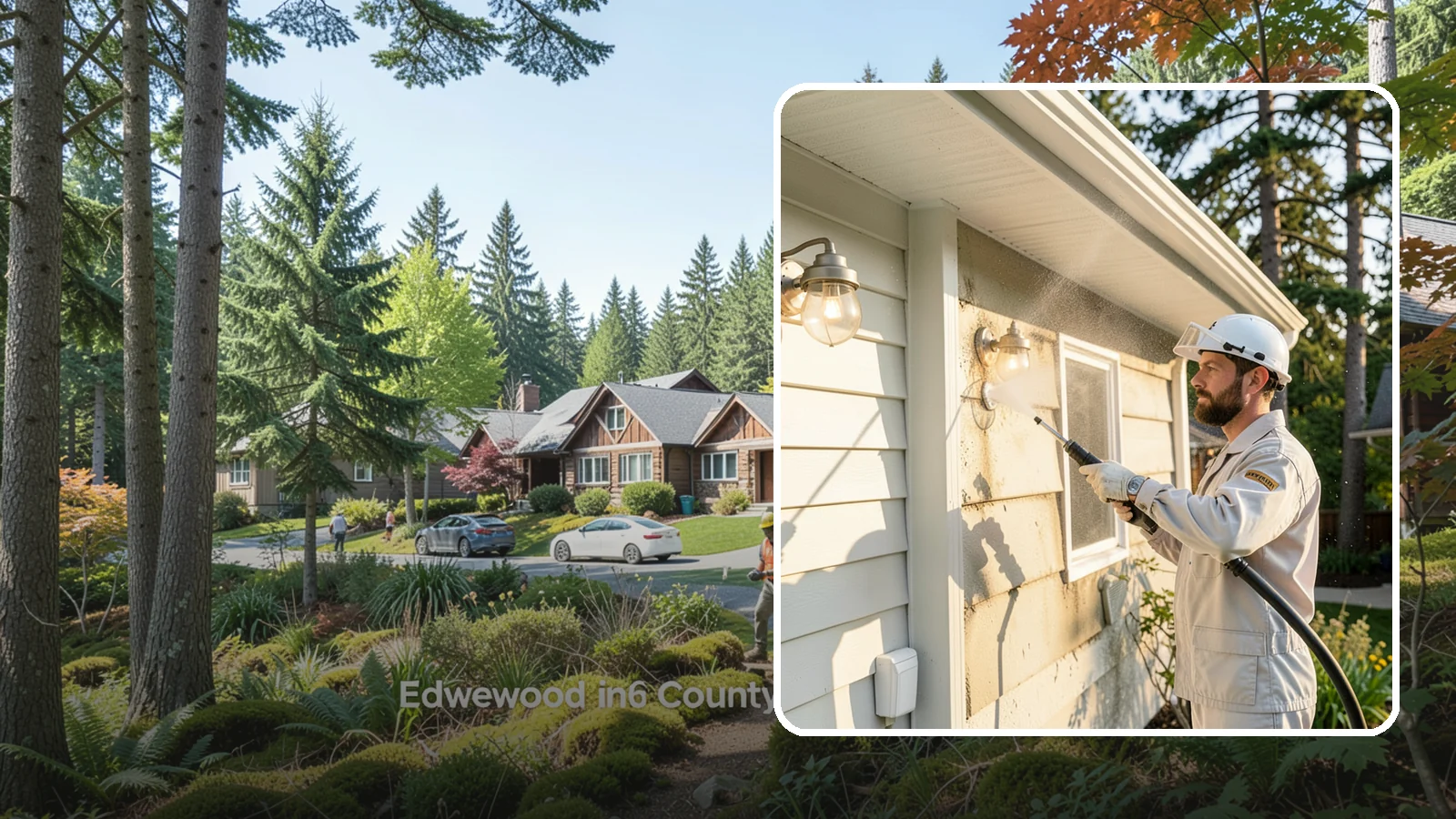 Exterior Light Fixture Cleaning in Edgewood, Pierce County, WA - We hand clean porch and coach lights to clear cobwebs, insect debris, and oxidation from glass and metal fixtures.