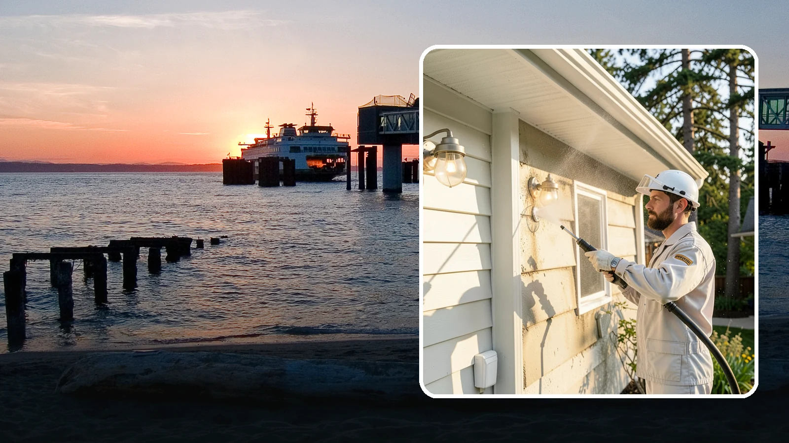 Exterior Light Fixture Cleaning in Edmonds, Snohomish County, WA - We hand clean porch and coach lights to clear cobwebs, insect debris, and oxidation from glass and metal fixtures.