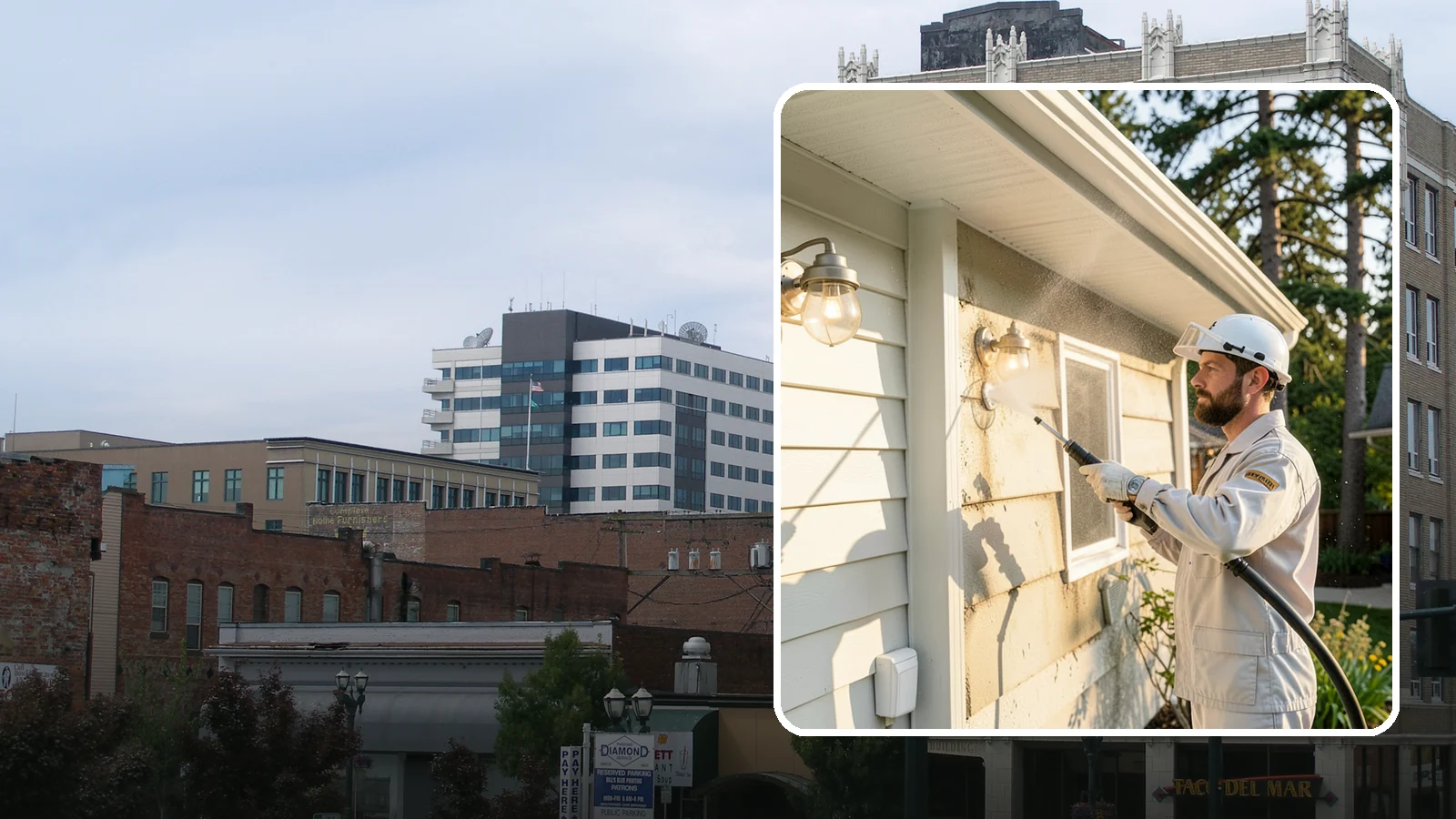 Exterior Light Fixture Cleaning in Everett, Snohomish County, WA - We hand clean porch and coach lights to clear cobwebs, insect debris, and oxidation from glass and metal fixtures.