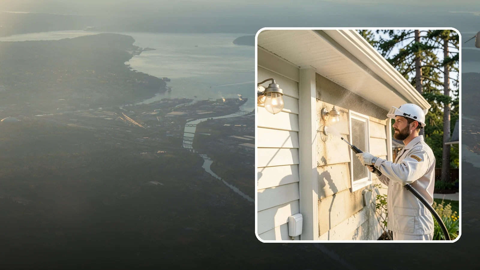 Exterior Light Fixture Cleaning in Fife, Pierce County, WA - We hand clean porch and coach lights to clear cobwebs, insect debris, and oxidation from glass and metal fixtures.