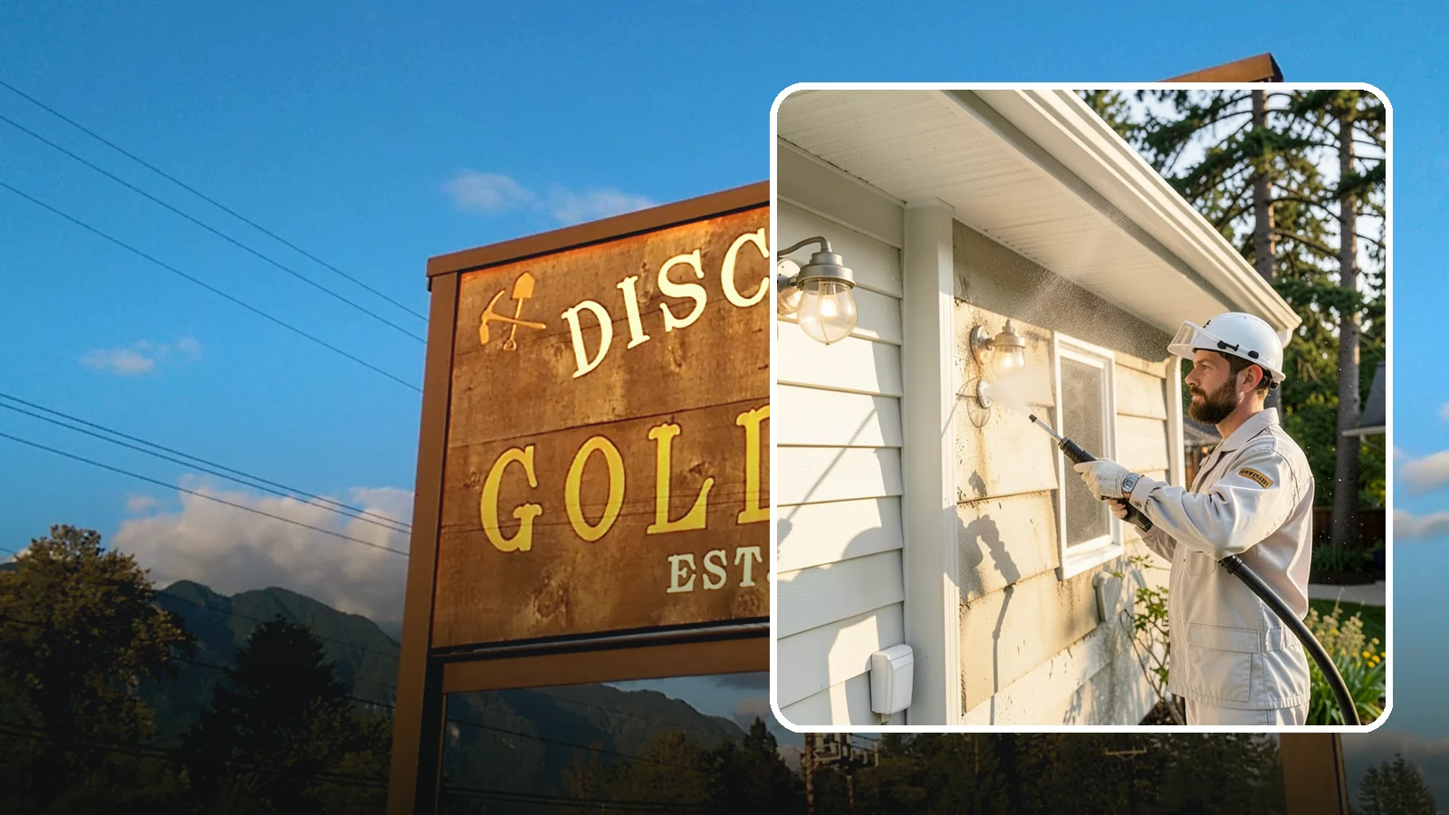 Exterior Light Fixture Cleaning in Gold Bar, Snohomish County, WA - We hand clean porch and coach lights to clear cobwebs, insect debris, and oxidation from glass and metal fixtures.