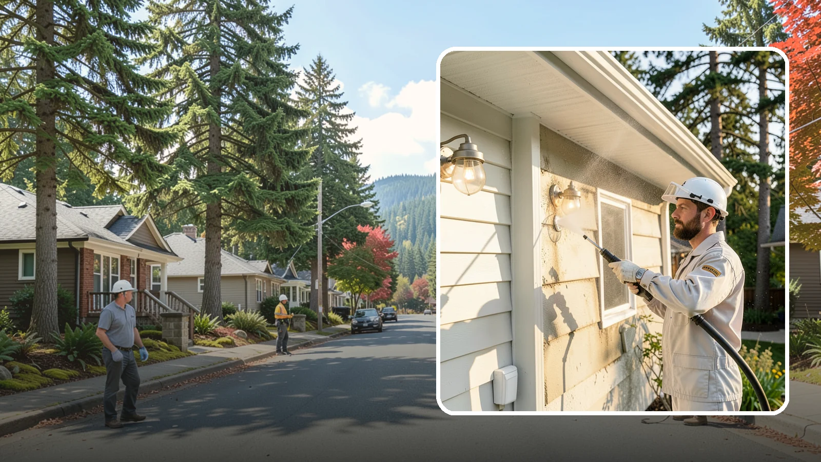 Exterior Light Fixture Cleaning in Hunts Point, King County, WA - We hand clean porch and coach lights to clear cobwebs, insect debris, and oxidation from glass and metal fixtures.