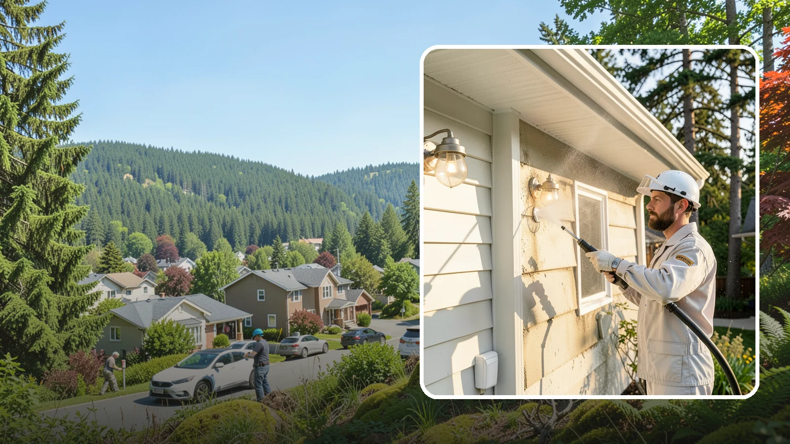 Exterior Light Fixture Cleaning in Index, Snohomish County, WA - We hand clean porch and coach lights to clear cobwebs, insect debris, and oxidation from glass and metal fixtures.