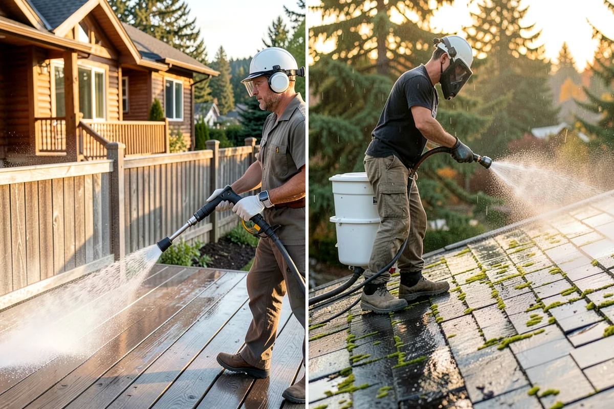 Exterior Light Fixture Cleaning in Kenmore, King County, WA - Power-off confirmation and gentle debris removal