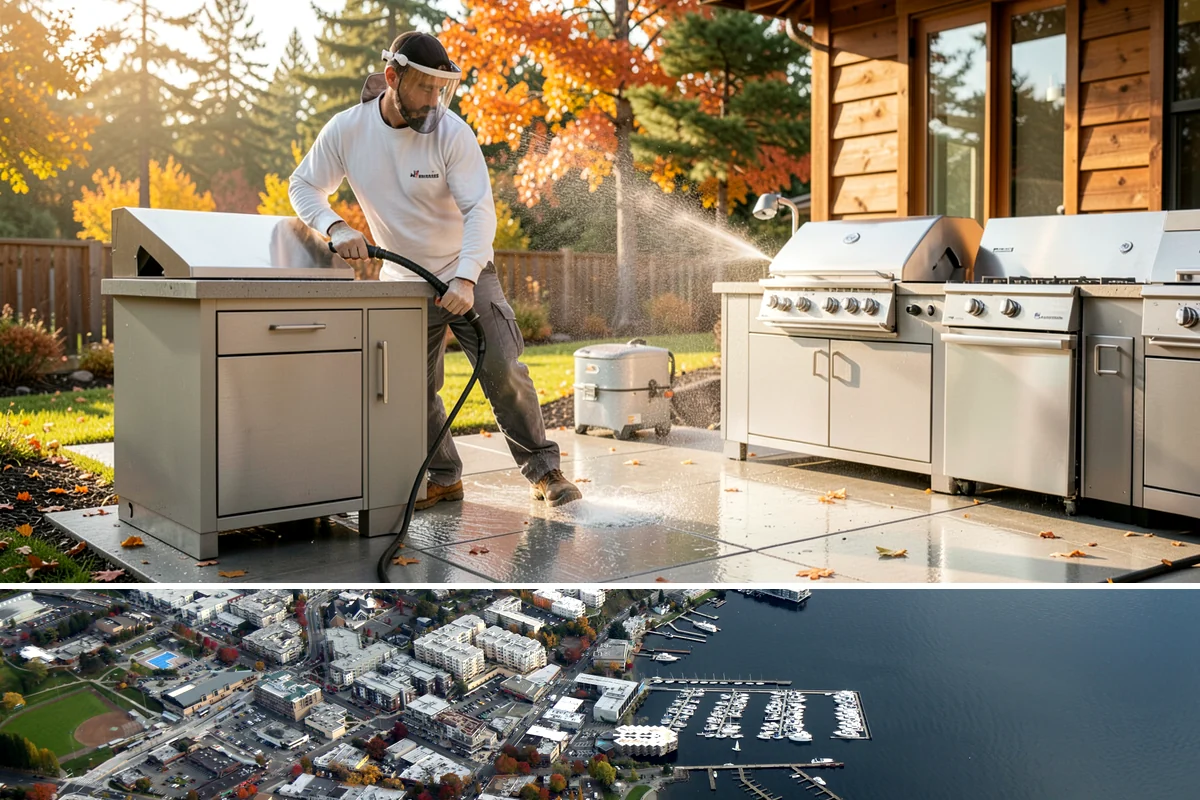 Exterior Light Fixture Cleaning in Kirkland, King County, WA - Late summer is a great time to clear the season's insect debris before shorter Northwest days rely on outdoor lighting.