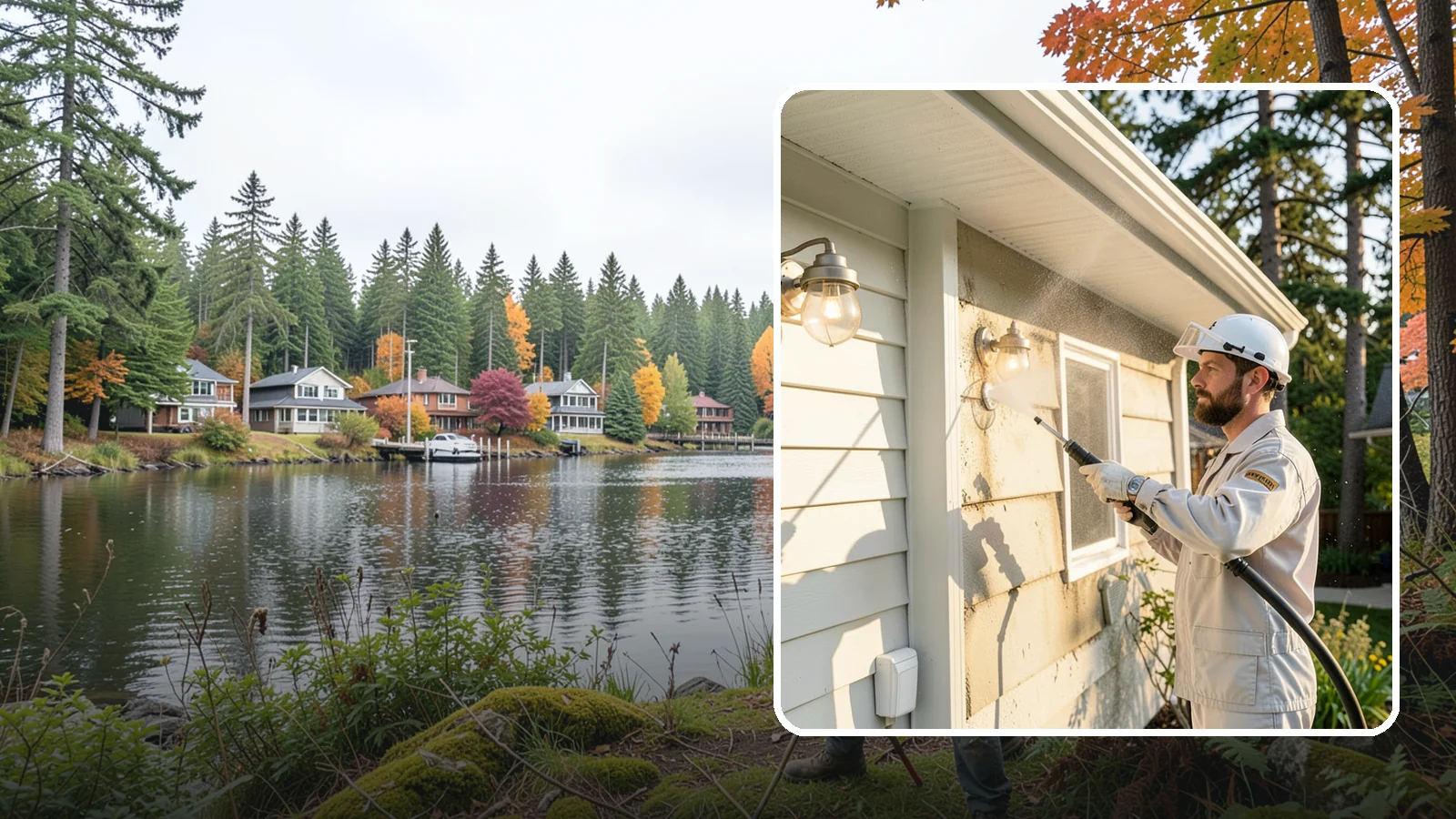 Exterior Light Fixture Cleaning in La Conner, Skagit County, WA - We hand clean porch and coach lights to clear cobwebs, insect debris, and oxidation from glass and metal fixtures.