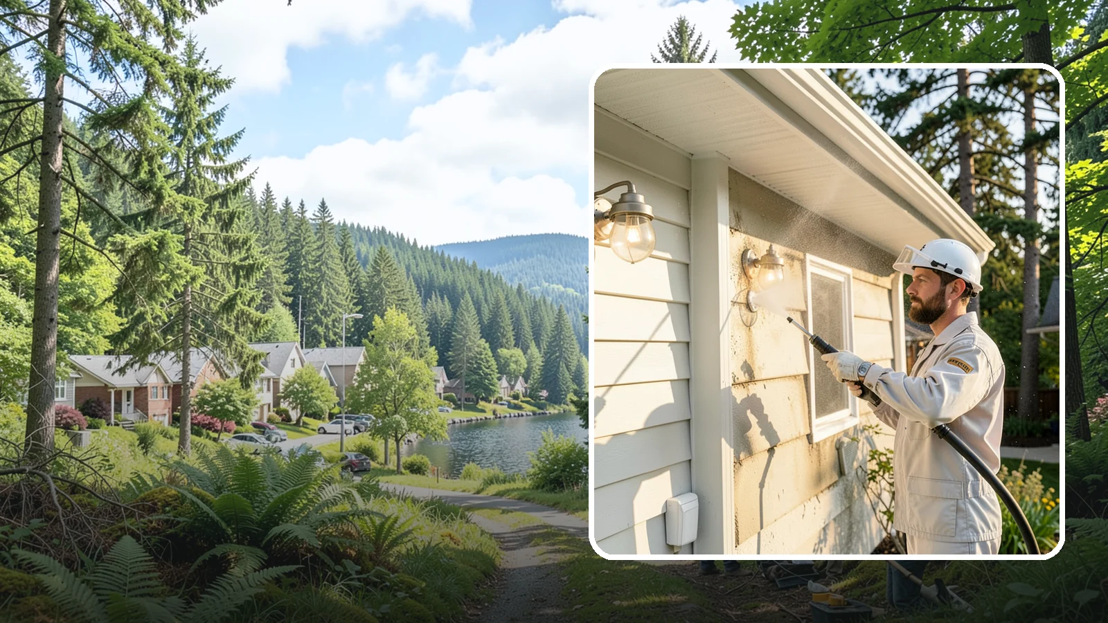 Exterior Light Fixture Cleaning in Lake Forest Park, King County, WA - We hand clean porch and coach lights to clear cobwebs, insect debris, and oxidation from glass and metal fixtures.