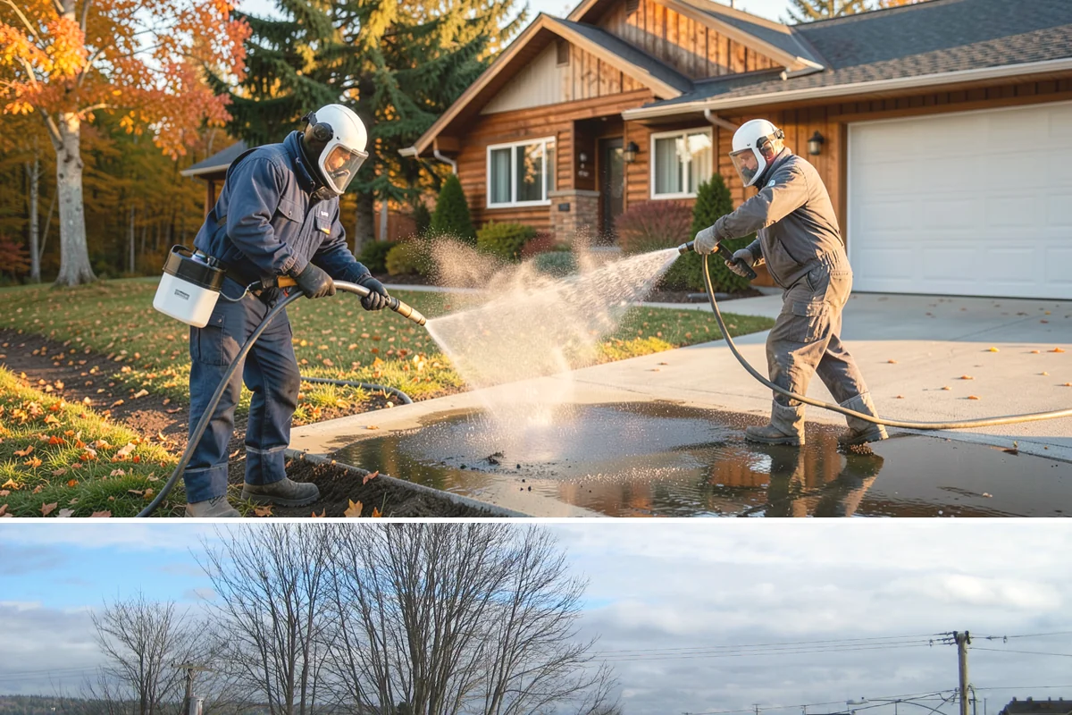 Exterior Light Fixture Cleaning in Langley, Island County, WA - Late summer is a great time to clear the season's insect debris before shorter Northwest days rely on outdoor lighting.
