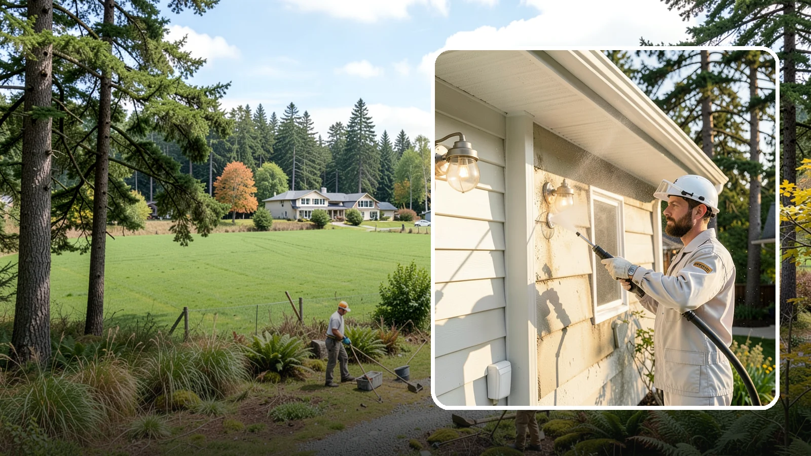 Exterior Light Fixture Cleaning in Lyman, Skagit County, WA - We hand clean porch and coach lights to clear cobwebs, insect debris, and oxidation from glass and metal fixtures.