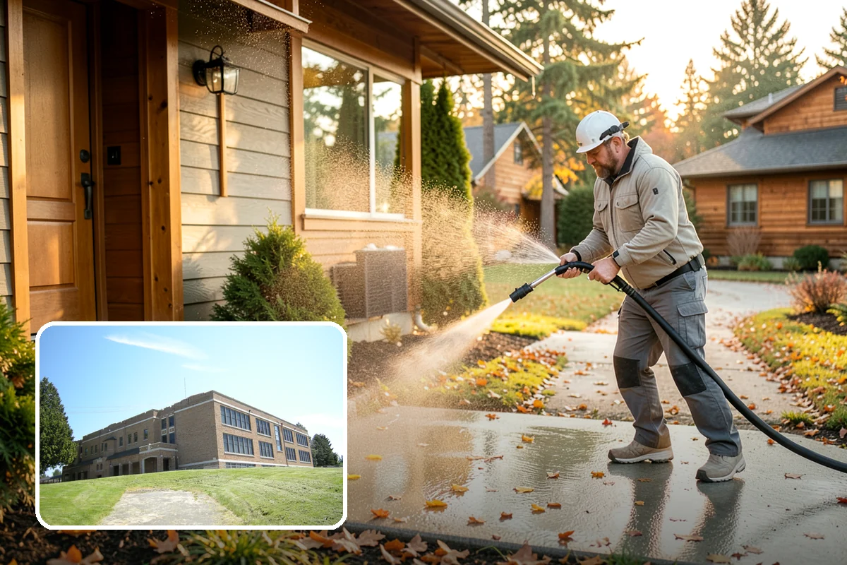 Exterior Light Fixture Cleaning in Maple Valley, King County, WA - Restores full brightness by clearing haze from glass panels