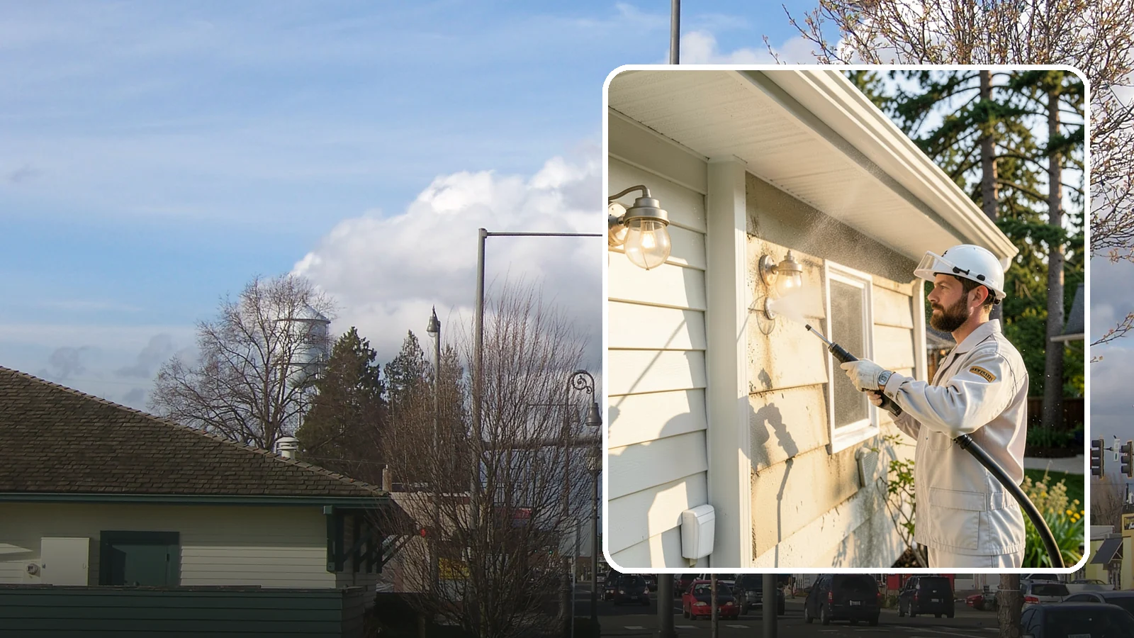 Exterior Light Fixture Cleaning in Marysville, Snohomish County, WA - We hand clean porch and coach lights to clear cobwebs, insect debris, and oxidation from glass and metal fixtures.