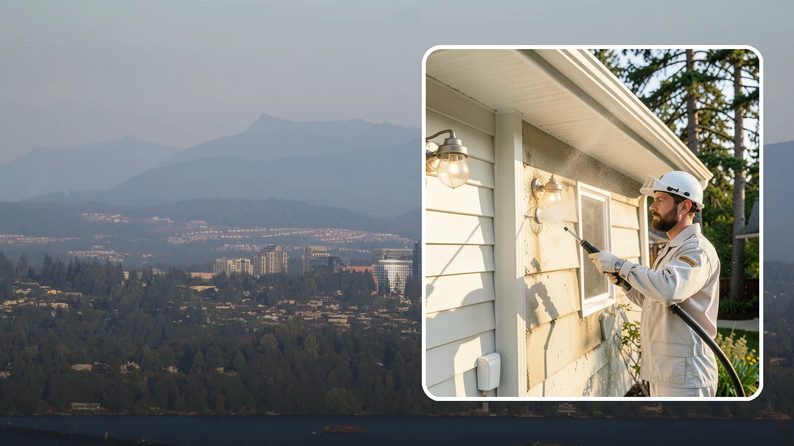 Exterior Light Fixture Cleaning in Medina, King County, WA - We hand clean porch and coach lights to clear cobwebs, insect debris, and oxidation from glass and metal fixtures.