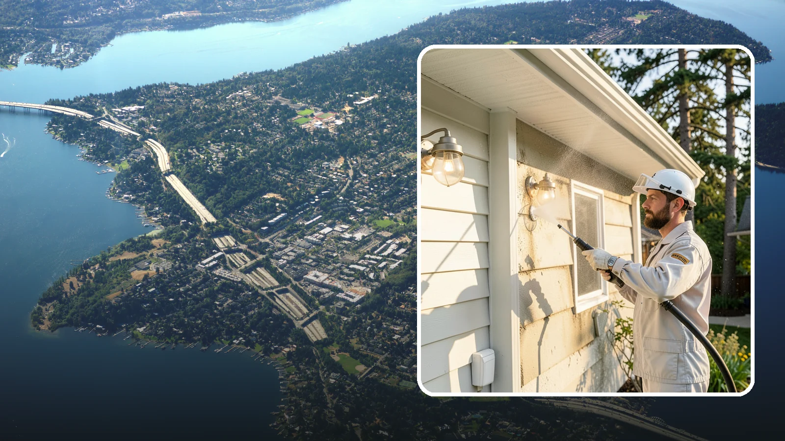 Exterior Light Fixture Cleaning in Mercer Island, King County, WA - We hand clean porch and coach lights to clear cobwebs, insect debris, and oxidation from glass and metal fixtures.