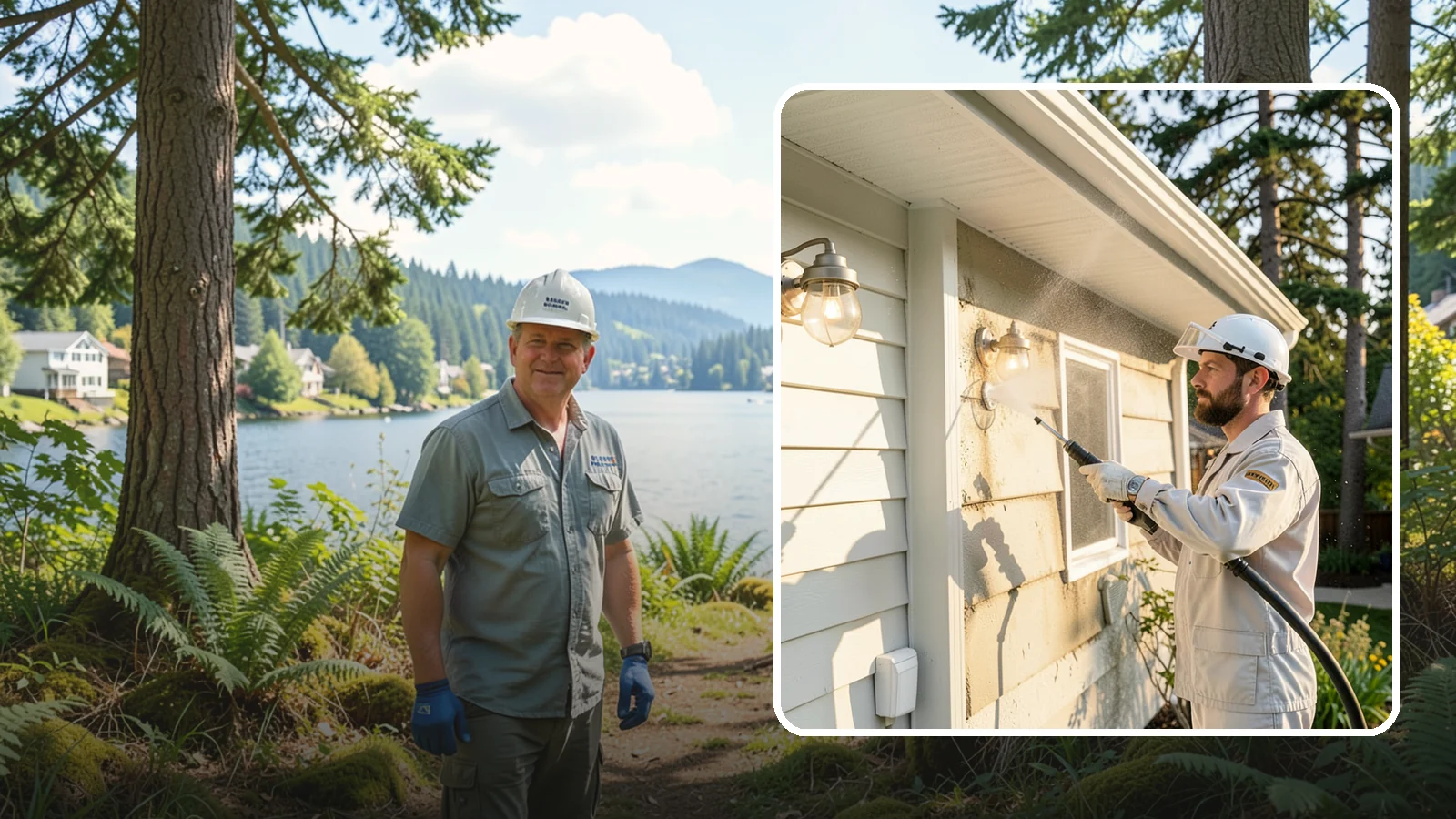 Exterior Light Fixture Cleaning in Milton, King County, WA - We hand clean porch and coach lights to clear cobwebs, insect debris, and oxidation from glass and metal fixtures.