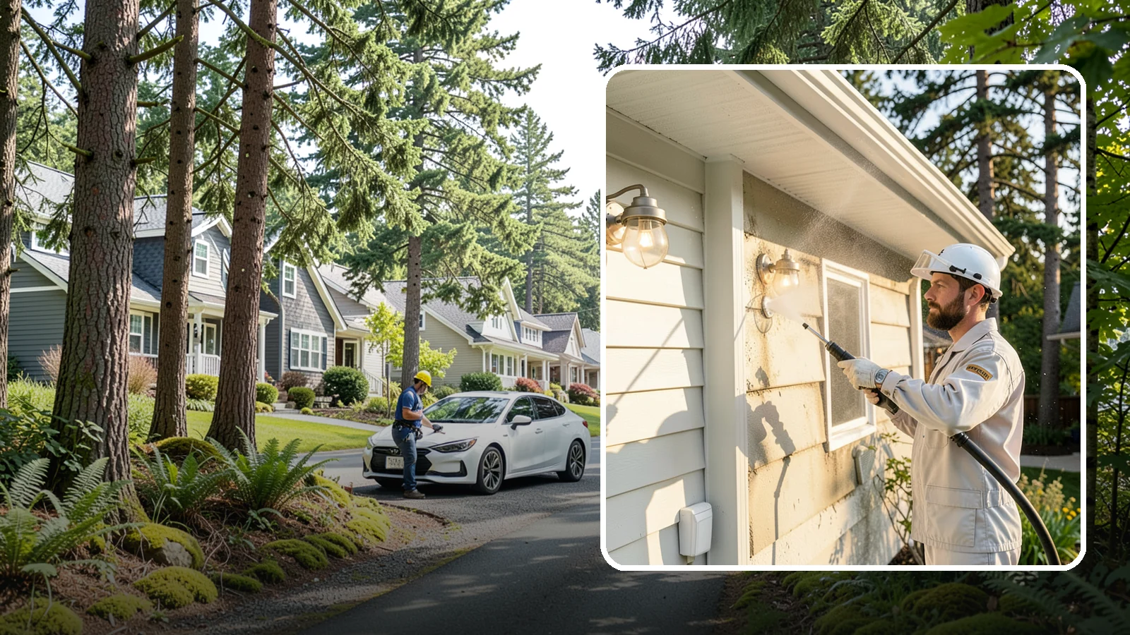 Exterior Light Fixture Cleaning in Normandy Park, King County, WA - We hand clean porch and coach lights to clear cobwebs, insect debris, and oxidation from glass and metal fixtures.