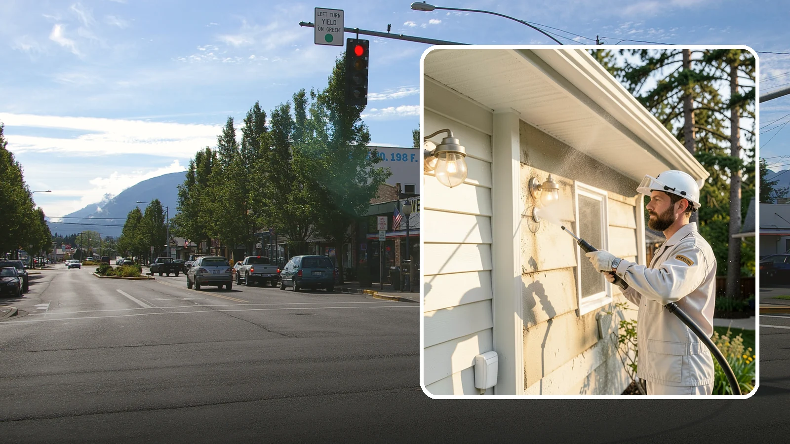 Exterior Light Fixture Cleaning in North Bend, King County, WA - We hand clean porch and coach lights to clear cobwebs, insect debris, and oxidation from glass and metal fixtures.