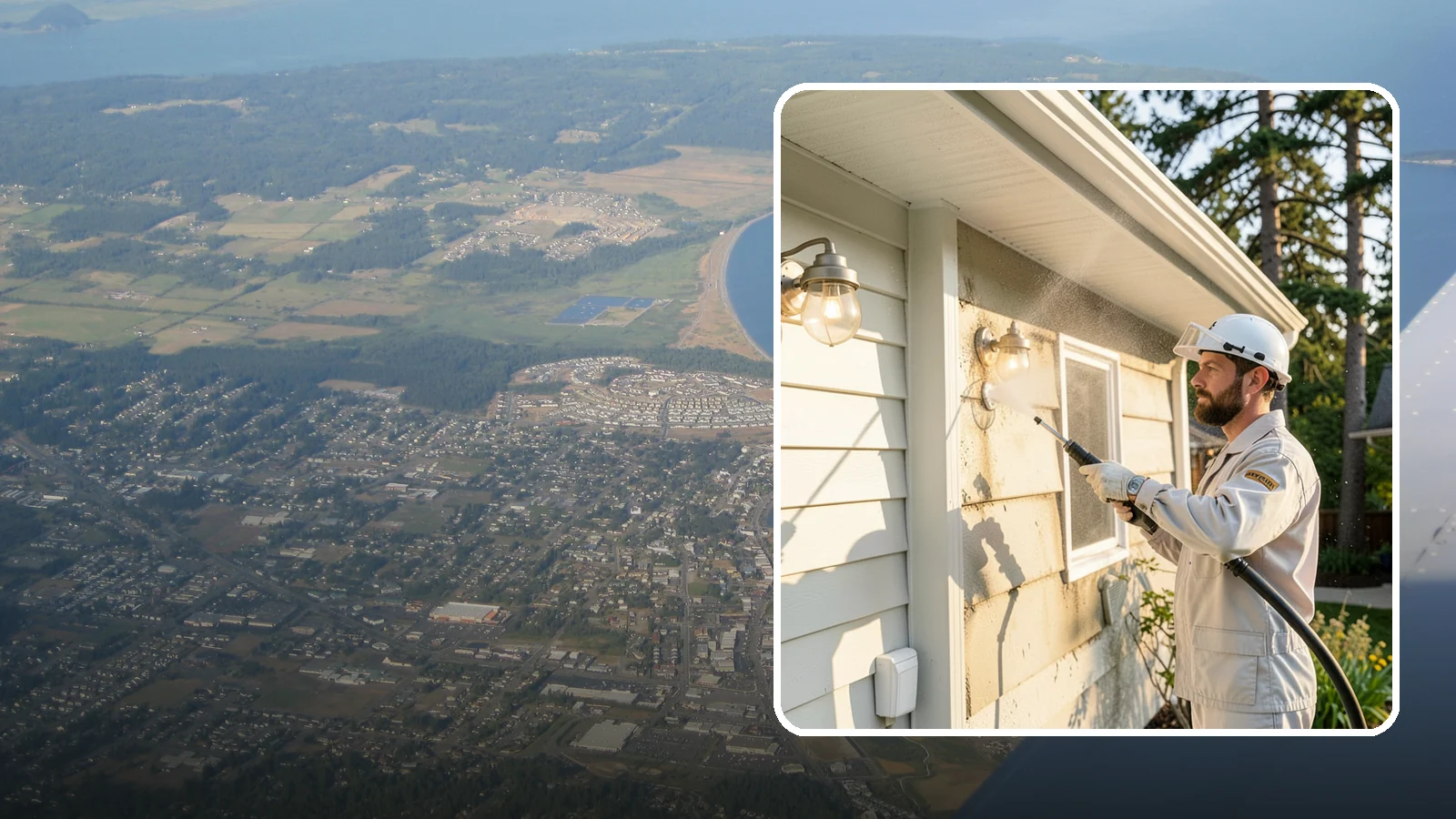 Exterior Light Fixture Cleaning in Oak Harbor, Island County, WA - We hand clean porch and coach lights to clear cobwebs, insect debris, and oxidation from glass and metal fixtures.